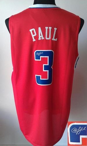 Los Angeles Clippers Revolution 30 Autographed #3 Chris Paul Red Stitched NBA Jersey