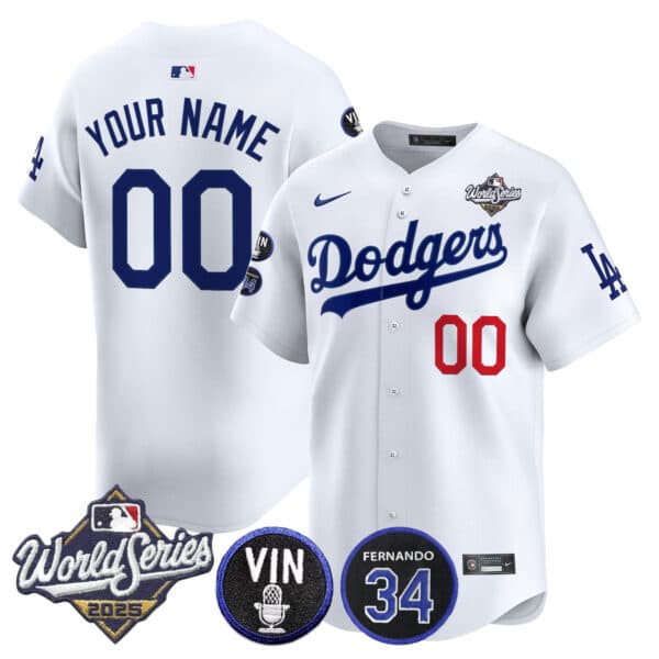 Los Angeles Dodgers   Vapor Premier Limited Custom Jersey  –     All Stitched