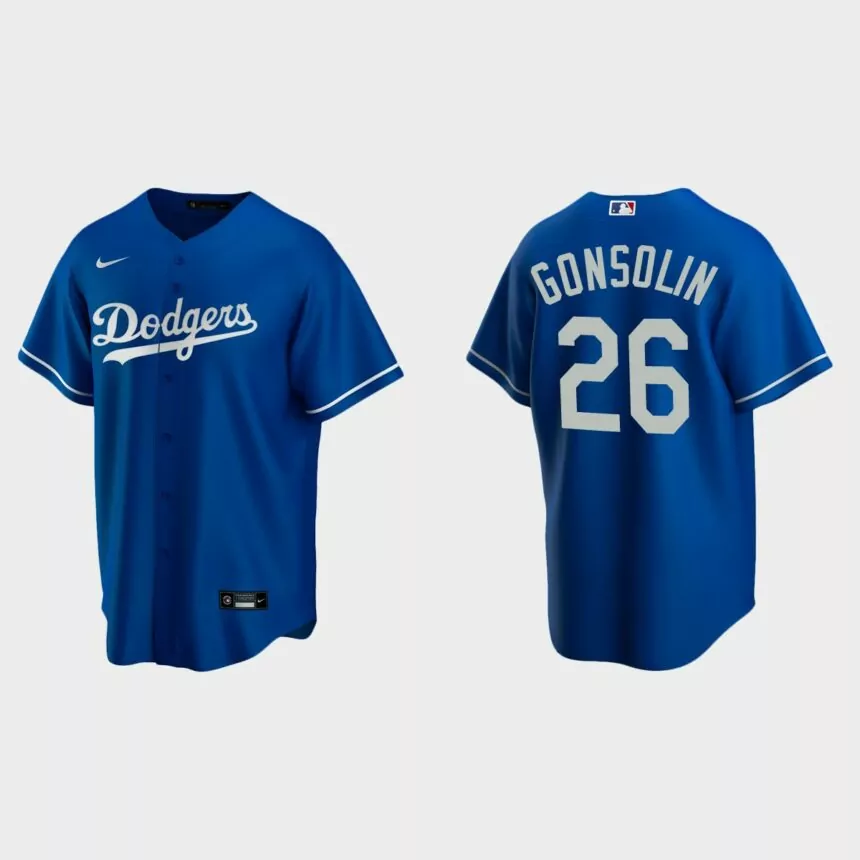 Los Angeles Dodgers #26 Tony Gonsolin Replica Alternate Jersey – Royal