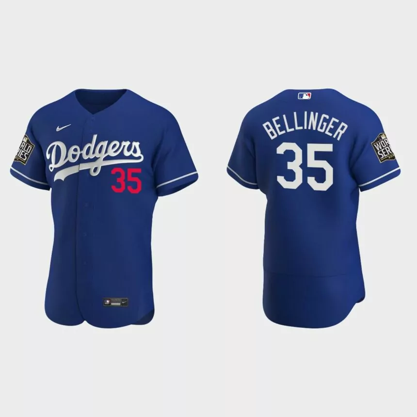 Los Angeles Dodgers #35 Cody Bellinger 2020 World Series Authentic Alternate Jersey – Royal