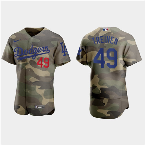 Los Angeles Dodgers #49 Blake Treinen Men's Nike 2021 Armed Forces Day Authentic MLB Jersey -Camo