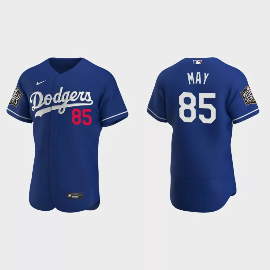 Los Angeles Dodgers #85 Dustin May 2020 World Series Authentic Alternate Jersey – Royal