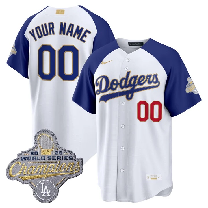 Los Angeles Dodgers  Gold Collection  Premier Limited Custom Jersey -   All Stitched