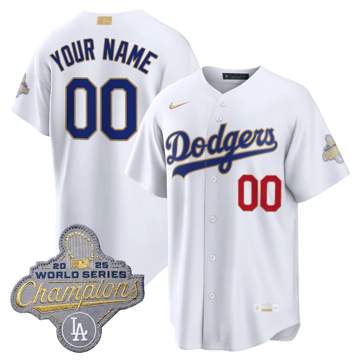 Los Angeles Dodgers  Gold Collection  Premier Limited Custom Jersey - All Stitched