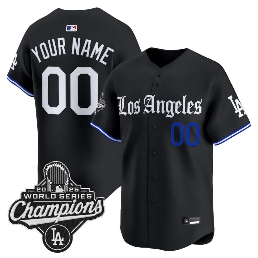 Los Angeles Dodgers  Gothic Edition  Vapor Premier Limited Custom Jersey - All Stitched