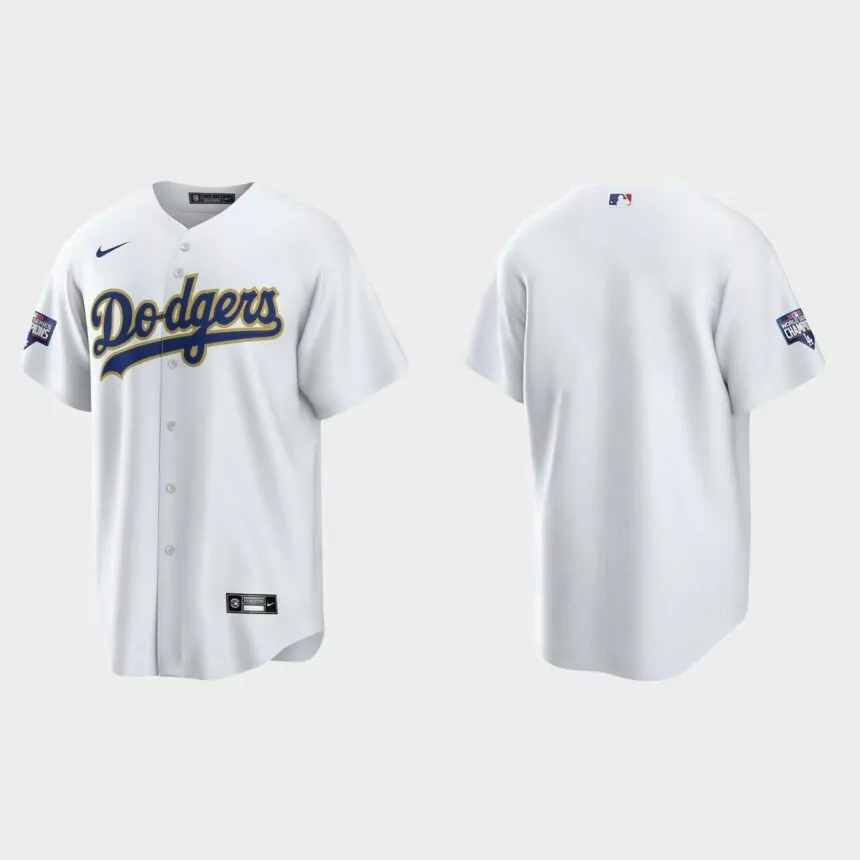Los Angeles Dodgers 2021 Gold Program White Gold Replica Jersey