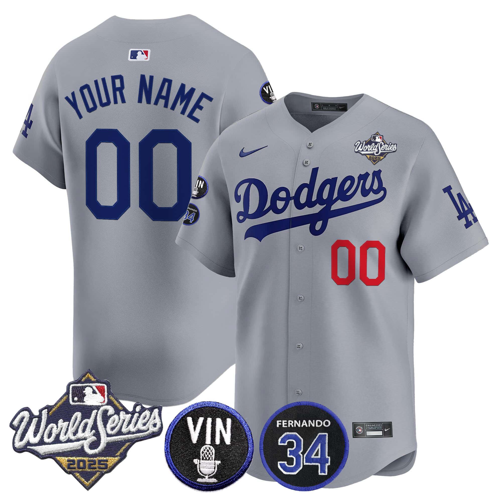 Los Angeles Dodgers 2025  Vapor Premier Limited  Custom Jersey – All Stitched