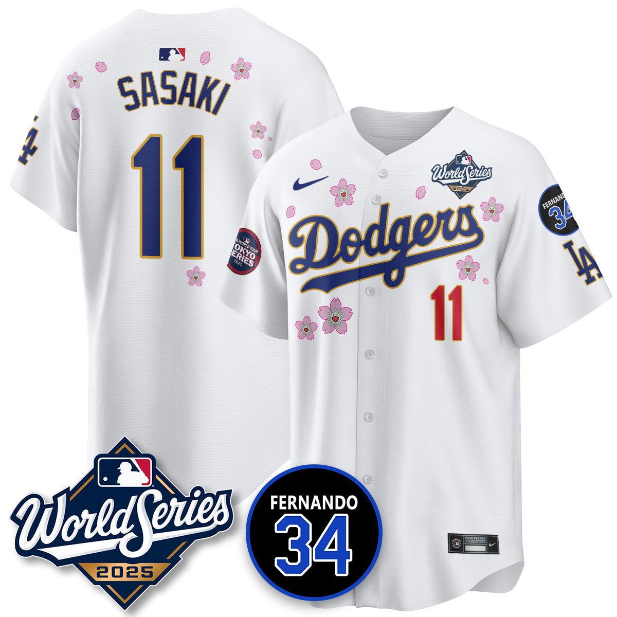 Los Angeles Dodgers 2025 National League Champions Jersey - All Stitched Rōki  Sasaki - 11