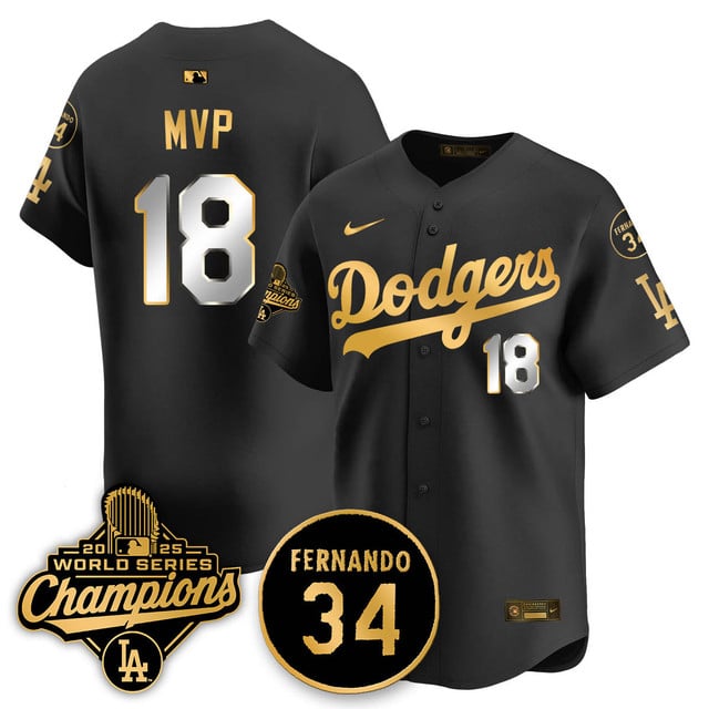 Los Angeles Dodgers 2025 World Series Champions   Jersey - All Stitched MVP18