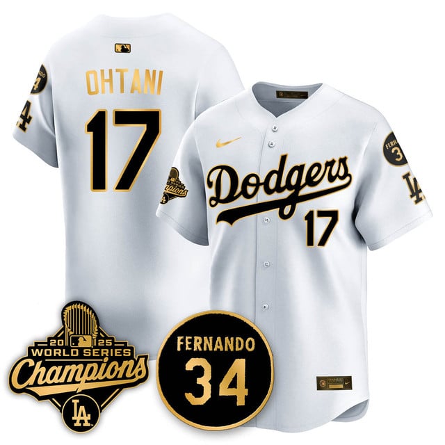 Los Angeles Dodgers 2025 World Series Champions   Jersey - All Stitched Shohei Ohtani17
