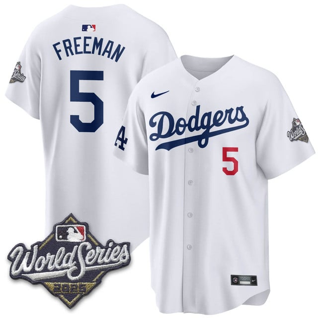 Los Angeles Dodgers 2025 World Series Jersey - All Stitched Freddie Freeman   - 5