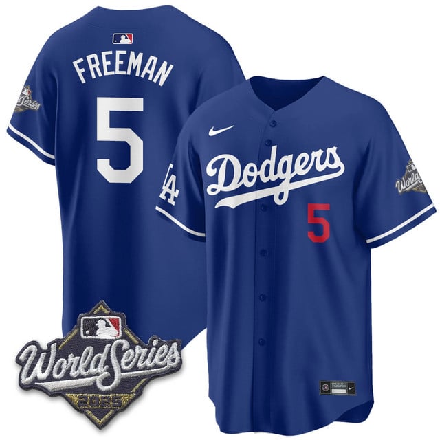 Los Angeles Dodgers 2025 World Series Jersey - All Stitched Freddie Freeman  - 5