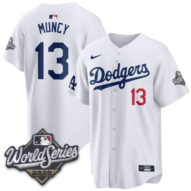 Los Angeles Dodgers 2025 World Series Jersey - All Stitched Max Muncy -   13