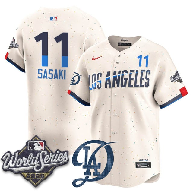 Los Angeles Dodgers 2025 World Series Jersey - All Stitched Rōki Sasaki - 11