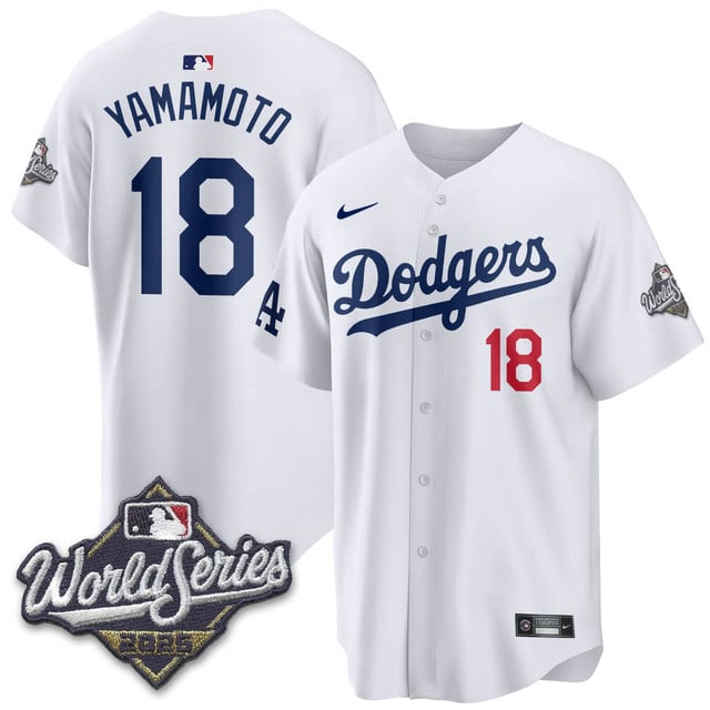 Los Angeles Dodgers 2025 World Series Jersey - All Stitched Yoshinobu Yamamoto    - 18