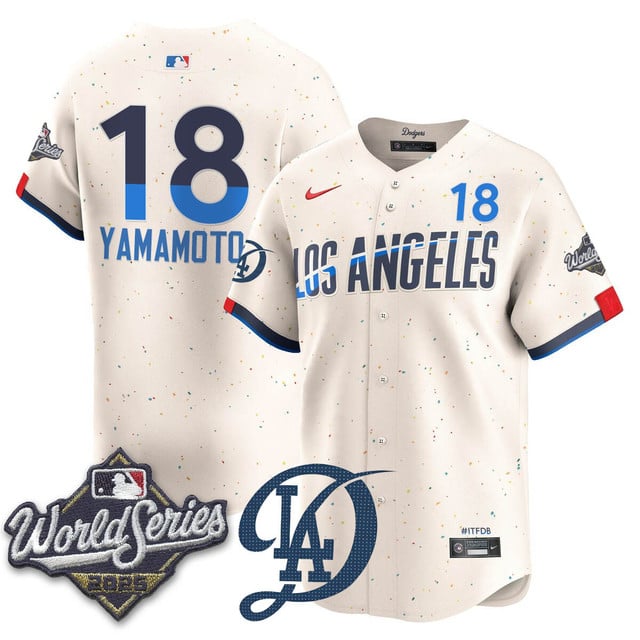 Los Angeles Dodgers 2025 World Series Jersey - All Stitched Yoshinobu Yamamoto - 18
