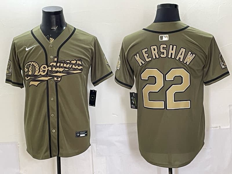 Los Angeles Dodgers 2026 Armed Forces Day Vapor Premier Limited Jersey - All Stitched  Clayton Kershaw 22