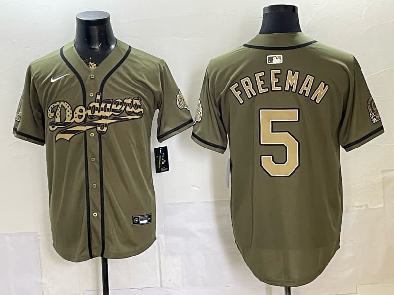 Los Angeles Dodgers 2026 Armed Forces Day Vapor Premier Limited Jersey - All Stitched  Freddie Freeman 5