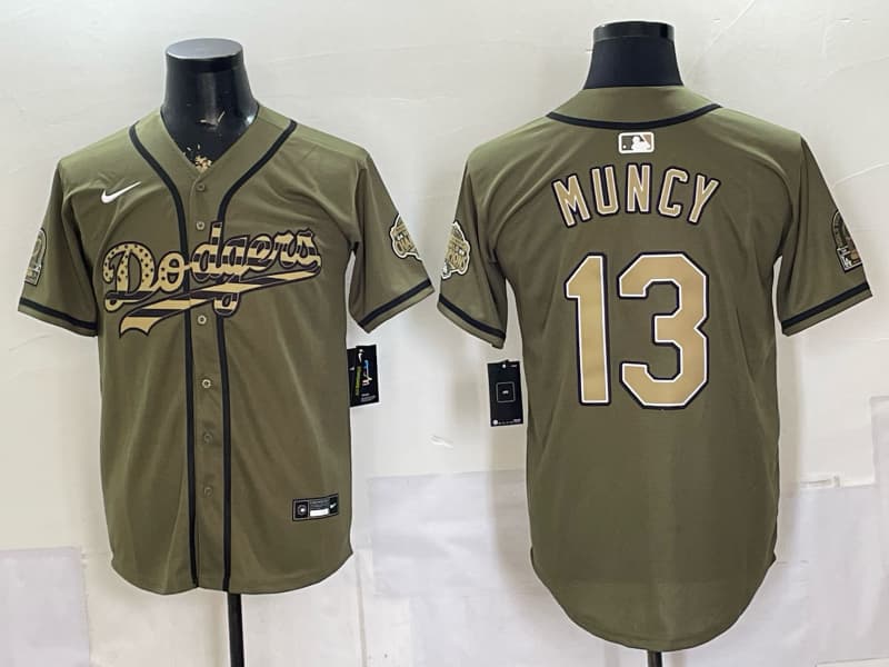 Los Angeles Dodgers 2026 Armed Forces Day Vapor Premier Limited Jersey - All Stitched  MUNCY 13