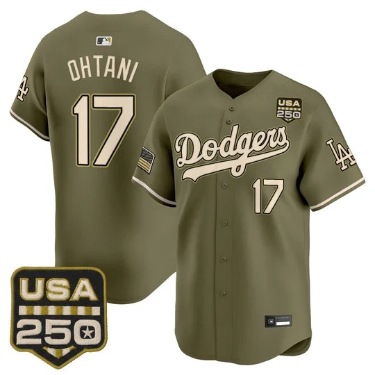 Los Angeles Dodgers 2026 Armed Forces Day Vapor Premier Limited Jersey - All Stitched Shohei Ohtani 17