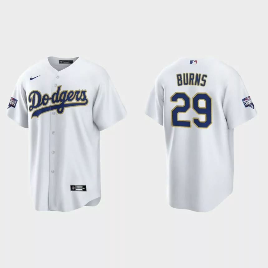 Los Angeles Dodgers Andy Burns 2021 Gold Program White Gold Replica Jersey