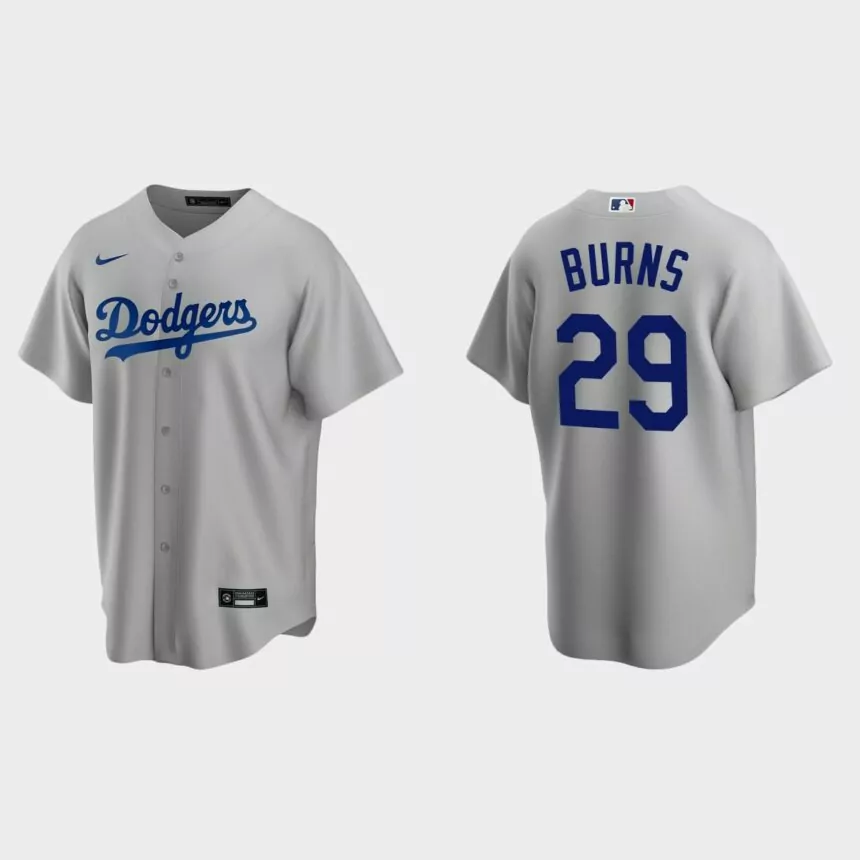 Los Angeles Dodgers Andy Burns Replica Alternate Jersey – Gray