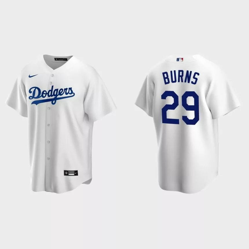 Los Angeles Dodgers Andy Burns Replica Home Jersey – White