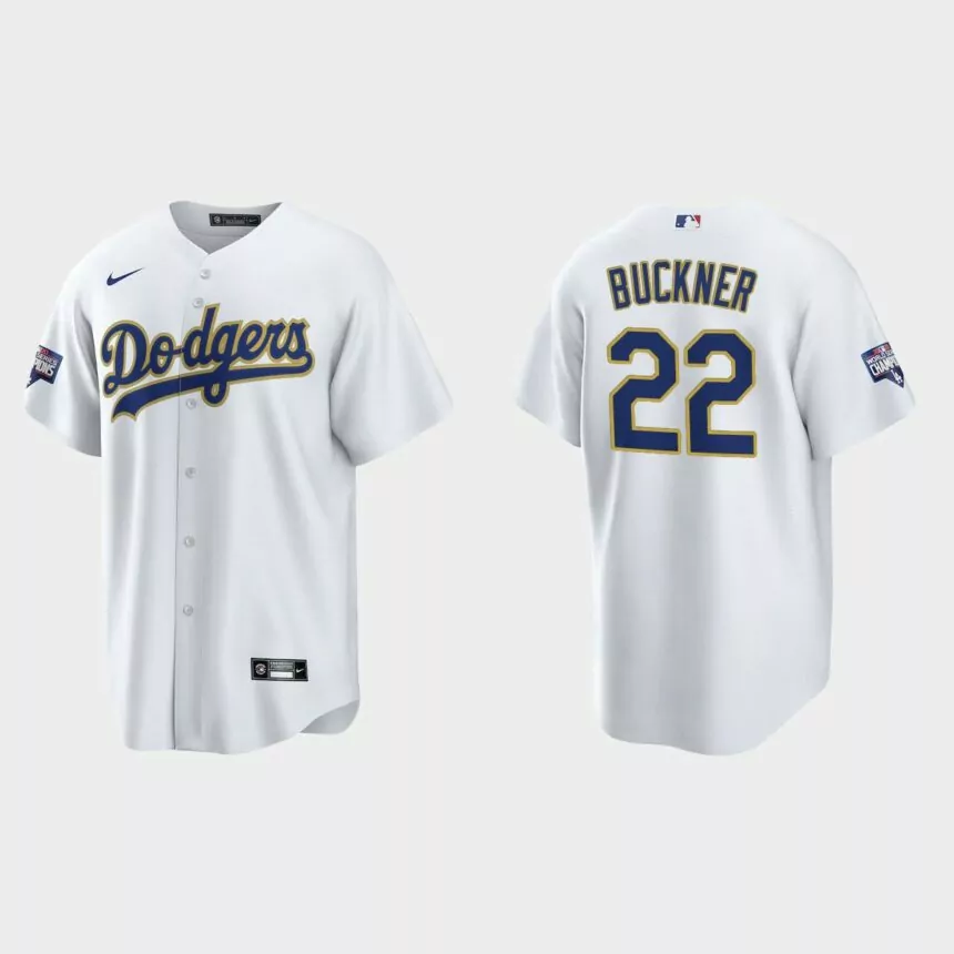 Los Angeles Dodgers Bill Buckner 2021 Gold Program White Gold Replica Jersey