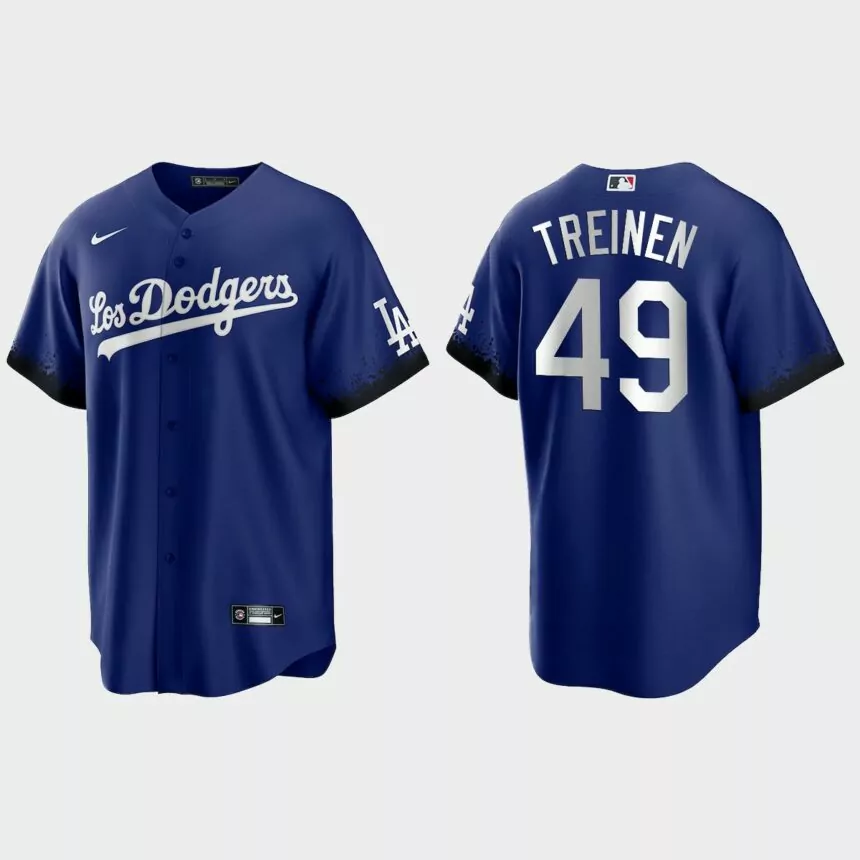 Los Angeles Dodgers Blake Treinen 2021 City Connect Replica Jersey – Royal