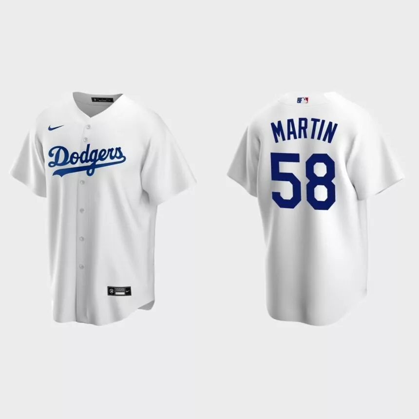 Los Angeles Dodgers Chris Martin Replica Home Jersey – White