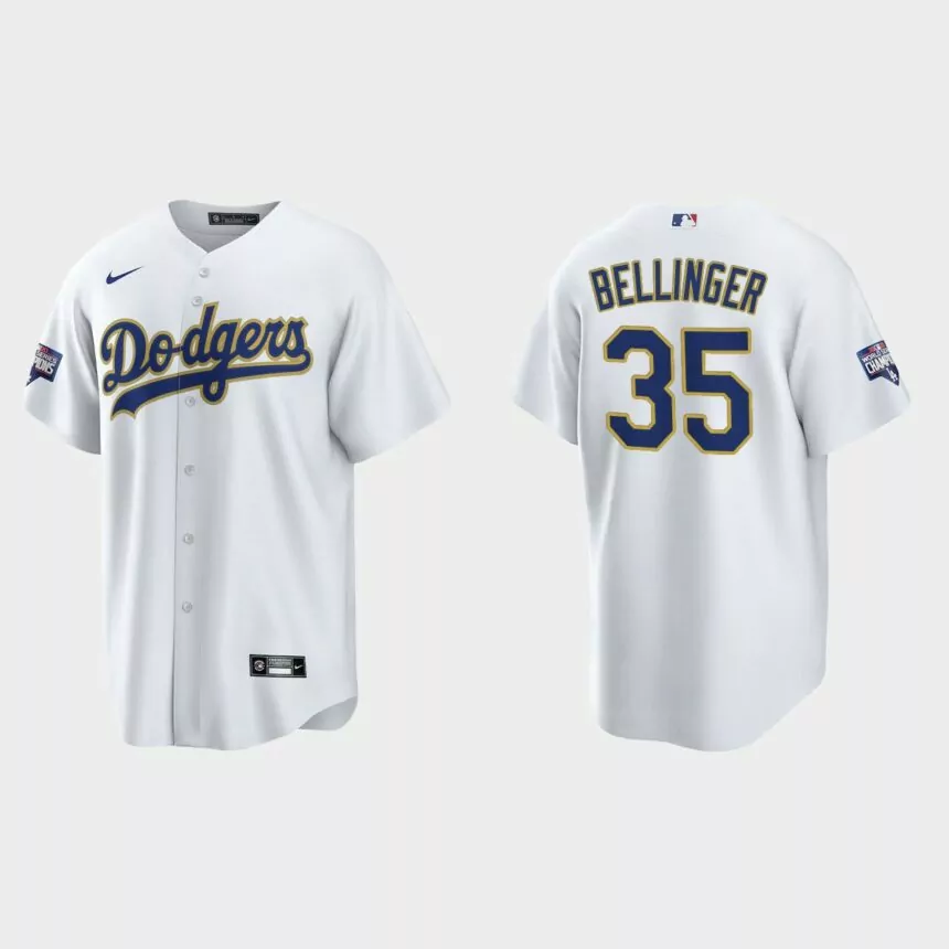 Los Angeles Dodgers Cody Bellinger 2021 Gold Program White Gold Replica Jersey