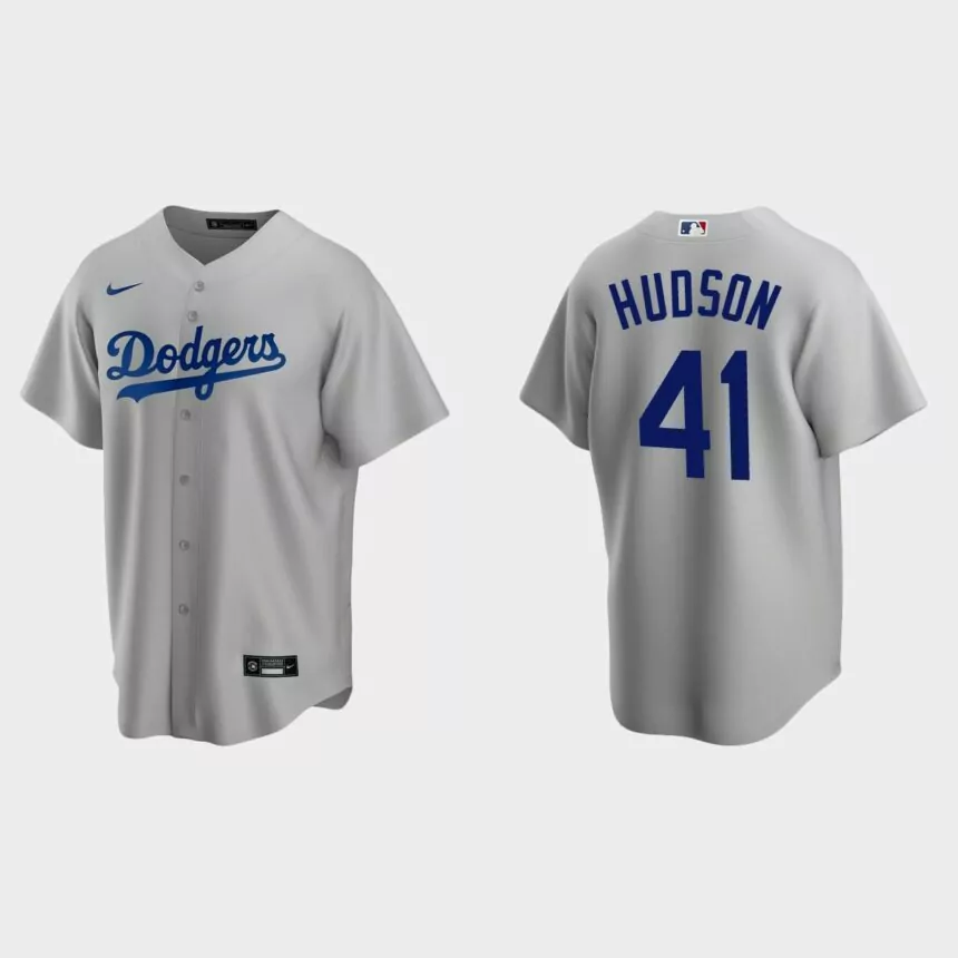 Los Angeles Dodgers Daniel Hudson Replica Alternate Jersey – Gray