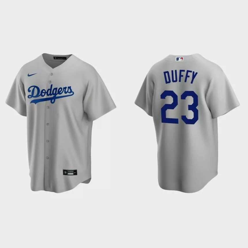 Los Angeles Dodgers Danny Duffy Replica Alternate Jersey – Gray