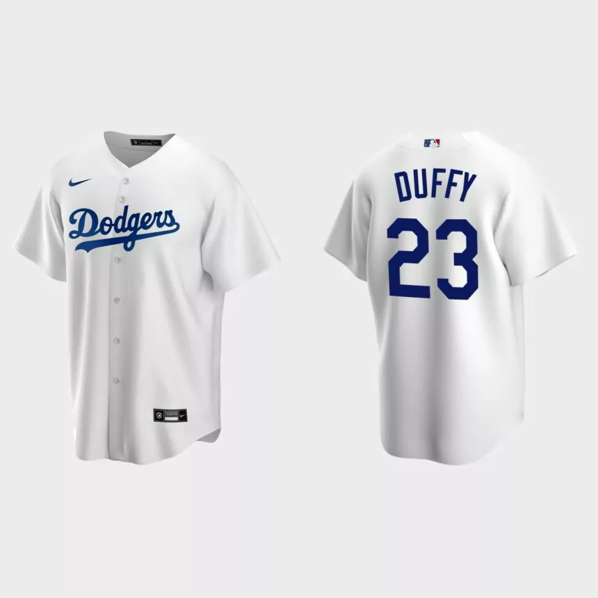 Los Angeles Dodgers Danny Duffy Replica Home Jersey – White