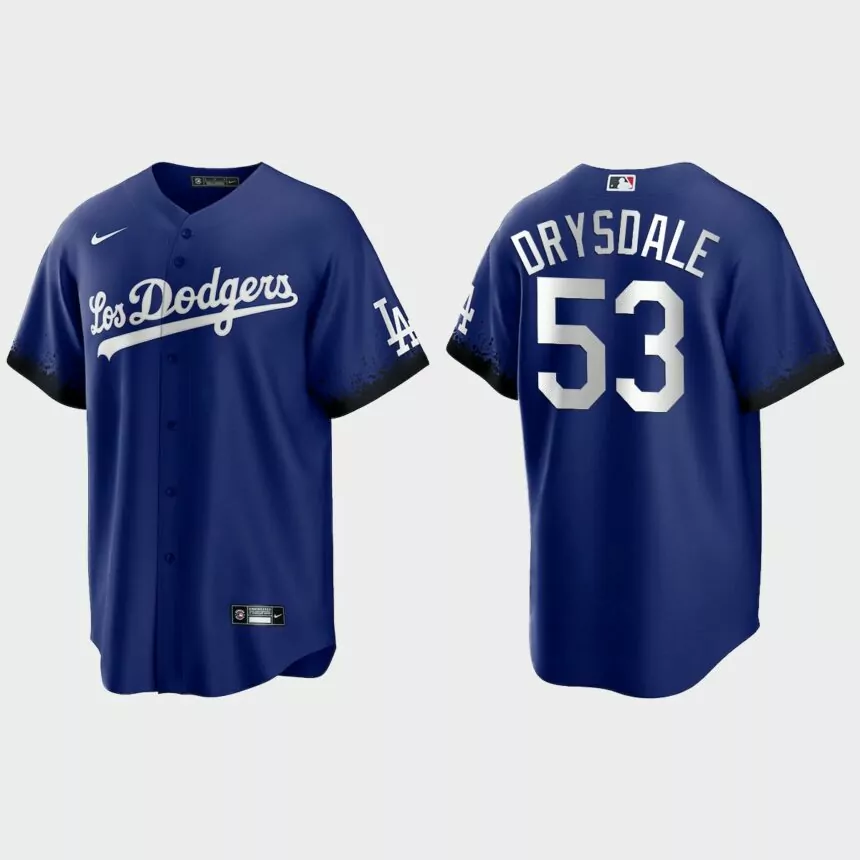 Los Angeles Dodgers Don Drysdale 2021 City Connect Replica Jersey – Royal