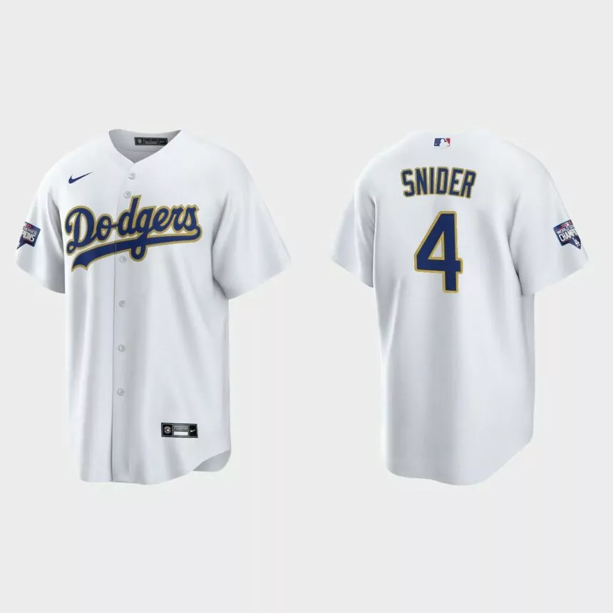 Los Angeles Dodgers Duke Snider 2021 Gold Program White Gold Replica Jersey
