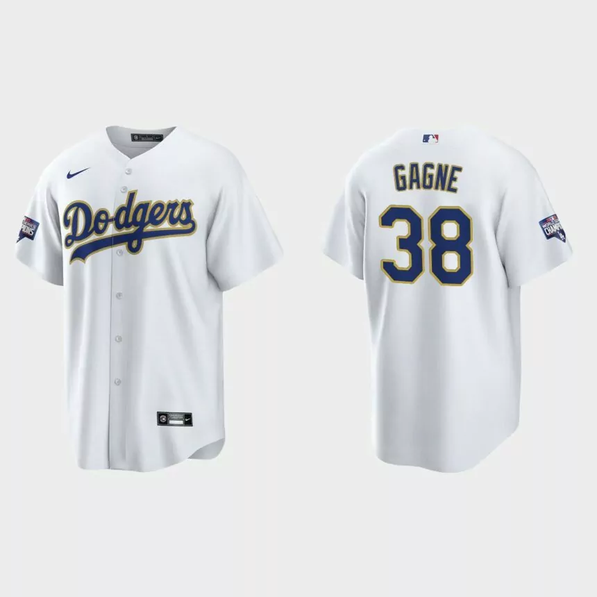 Los Angeles Dodgers Eric Gagne 2021 Gold Program White Gold Replica Jersey