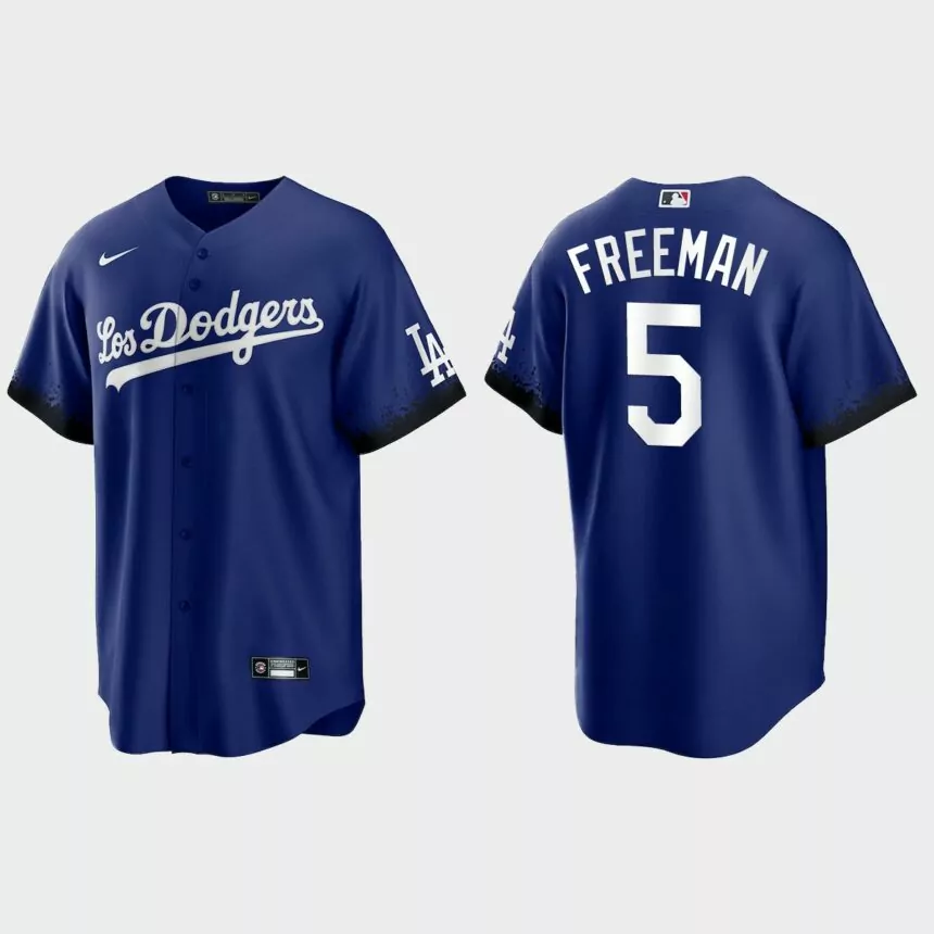 Los Angeles Dodgers Freddie Freeman 2021 City Connect Replica Jersey – Royal