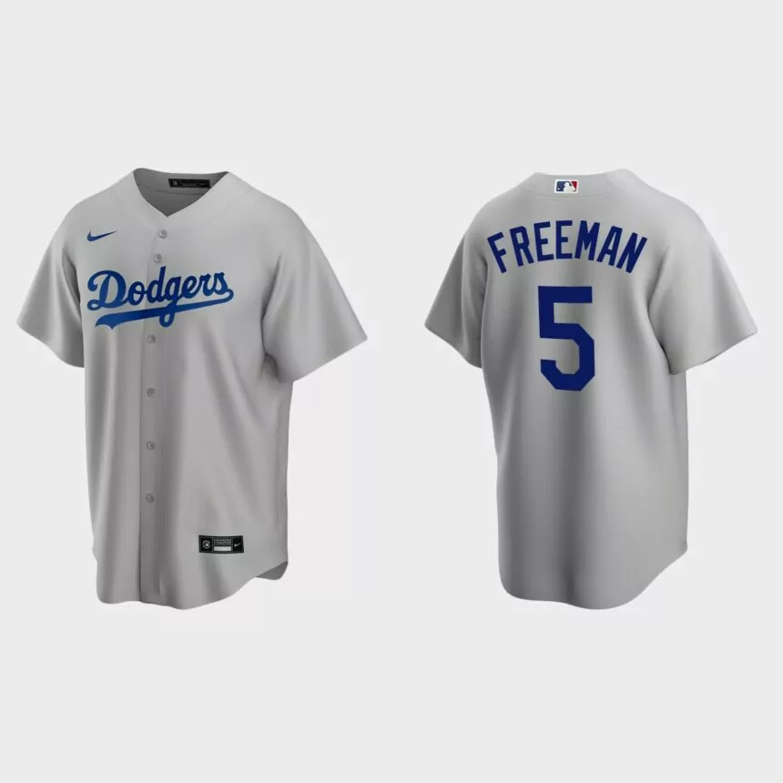 Los Angeles Dodgers Freddie Freeman Replica Alternate Jersey – Gray