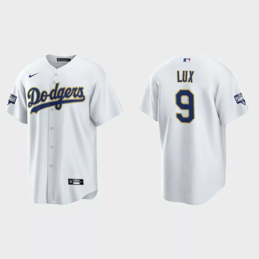 Los Angeles Dodgers Gavin Lux 2021 Gold Program White Gold Replica Jersey