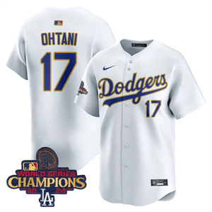 Los Angeles Dodgers Gold 2025 Jersey - All Stitched White Shohei Ohtani 17