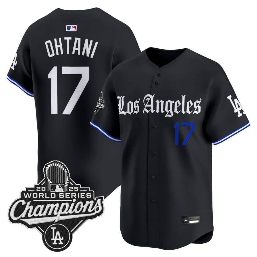 Los Angeles Dodgers Gothic Edition Vapor Premier Limited Jersey - All Stitched Shohei Ohtani