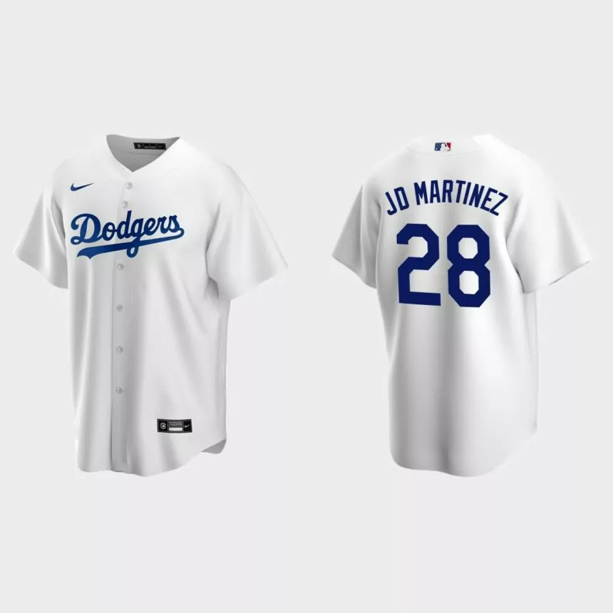 Los Angeles Dodgers J.D. Martinez Replica Home Jersey – White