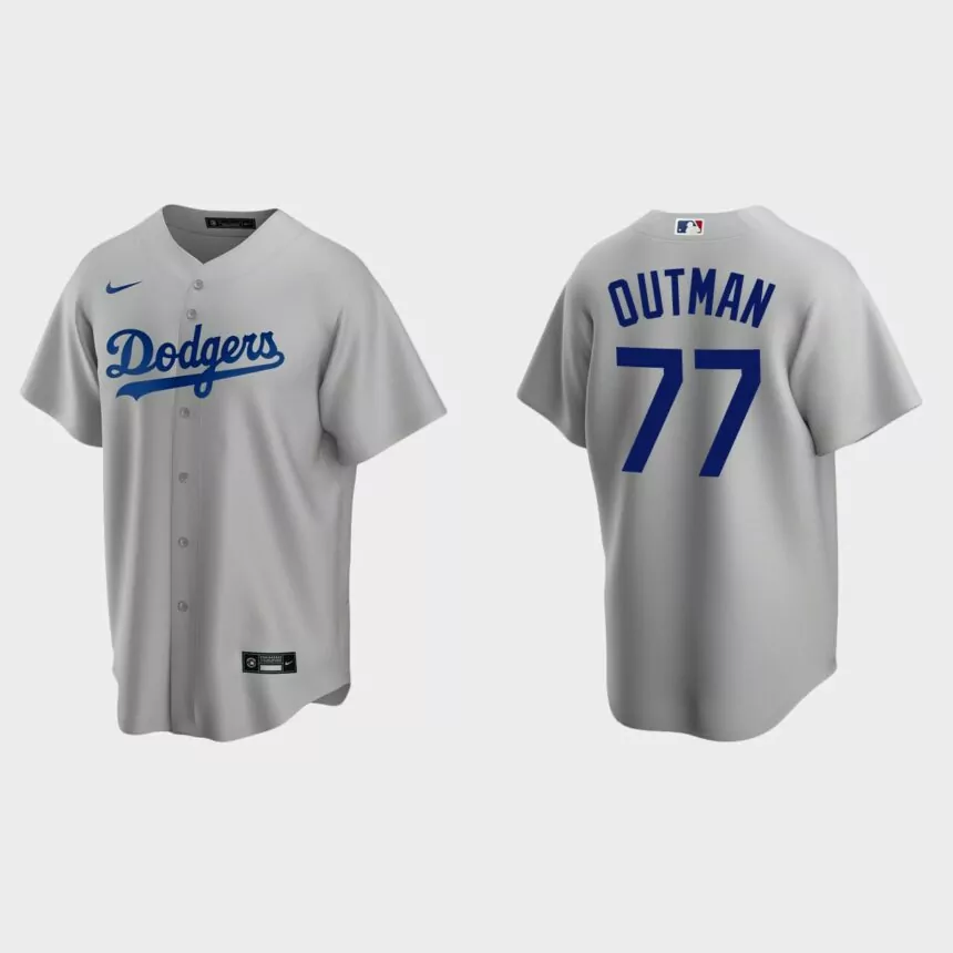 Los Angeles Dodgers James Outman Replica Alternate Jersey – Gray