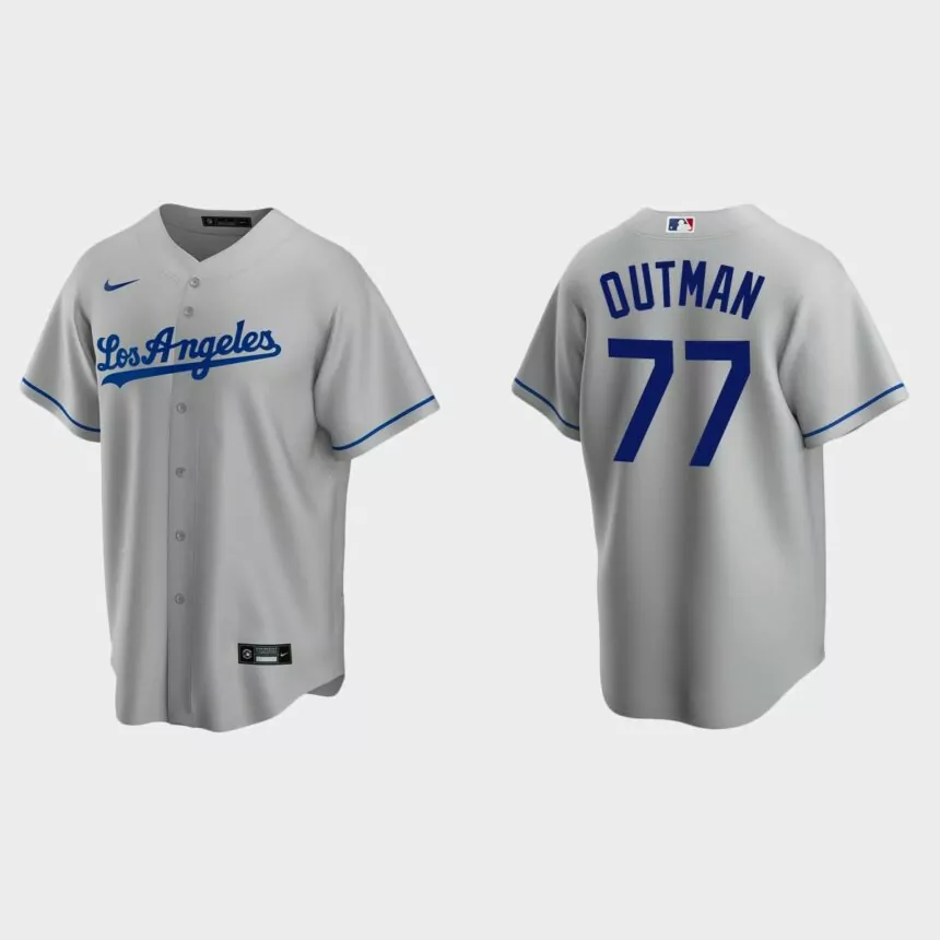 Los Angeles Dodgers James Outman Replica Road Jersey – Gray