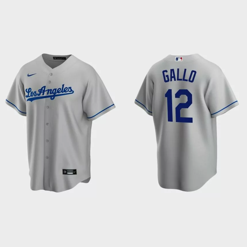 Los Angeles Dodgers Joey Gallo Replica Road Jersey – Gray