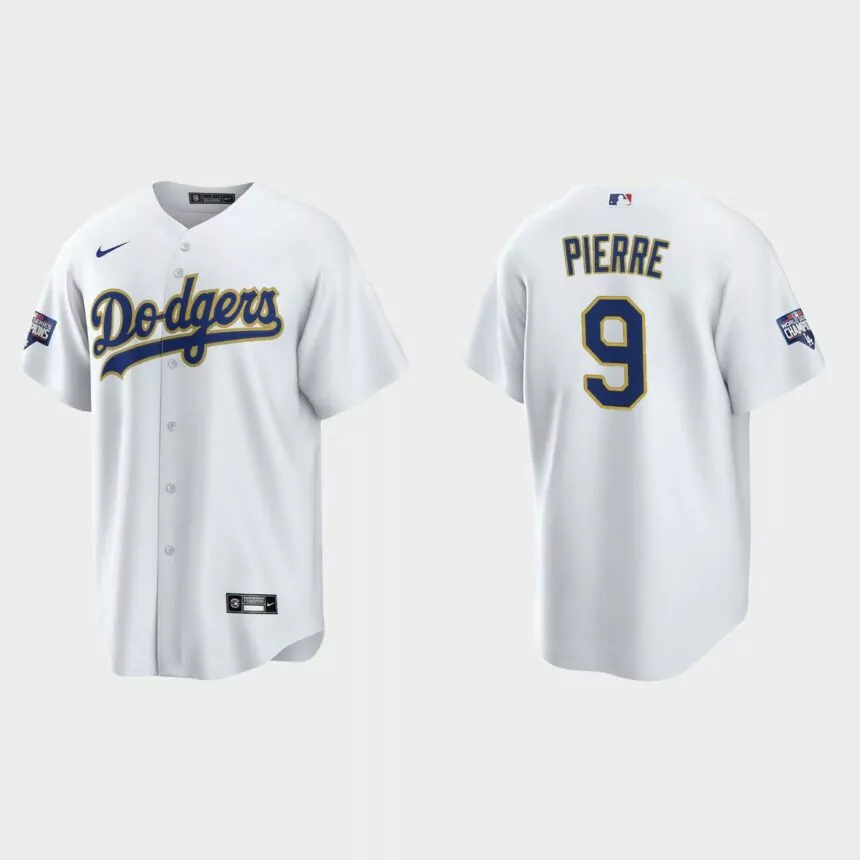 Los Angeles Dodgers Juan Pierre 2021 Gold Program White Gold Replica Jersey