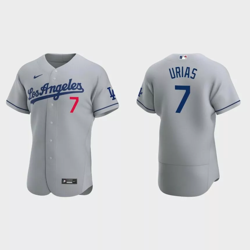 Los Angeles Dodgers Julio Urias #7 Gray Authentic 2020 Road Jersey