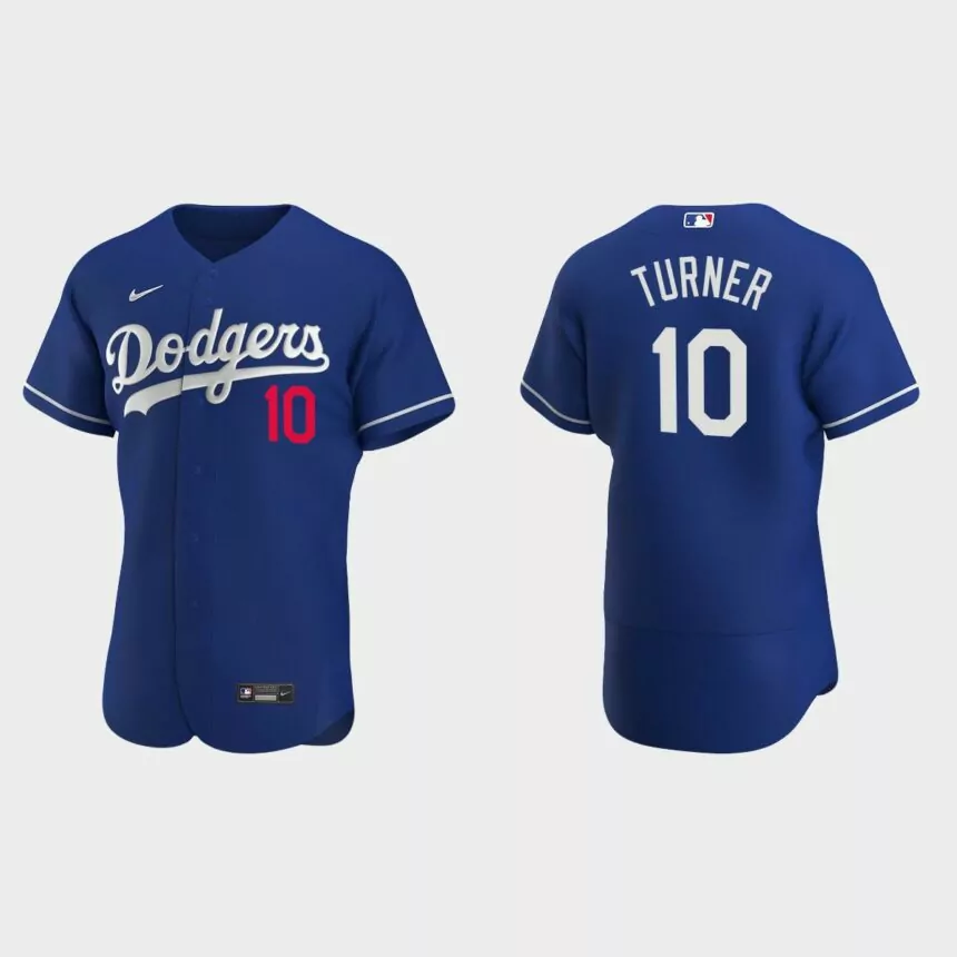 Los Angeles Dodgers Justin Turner #10 Royal Authentic 2020 Alternate Jersey