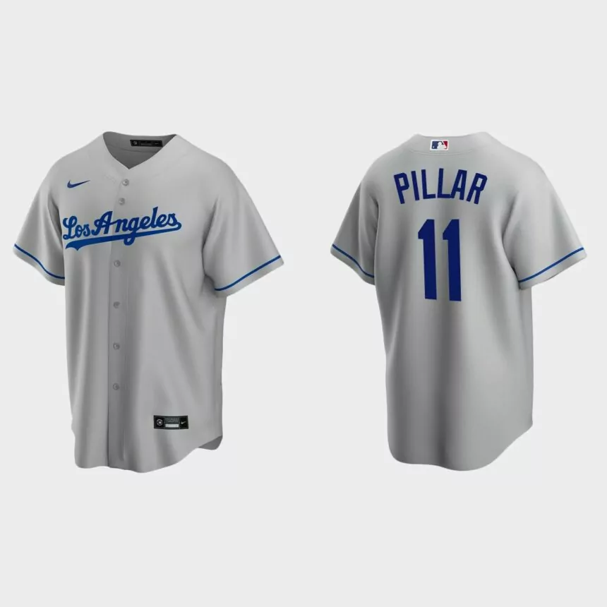 Los Angeles Dodgers Kevin Pillar Replica Road Jersey – Gray